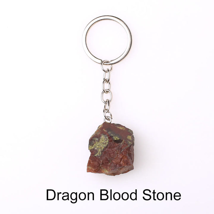 Porte-clés unique en cristal brut et pierre précieuse brute Olivenorma - Pierre de sang de dragon - image 36