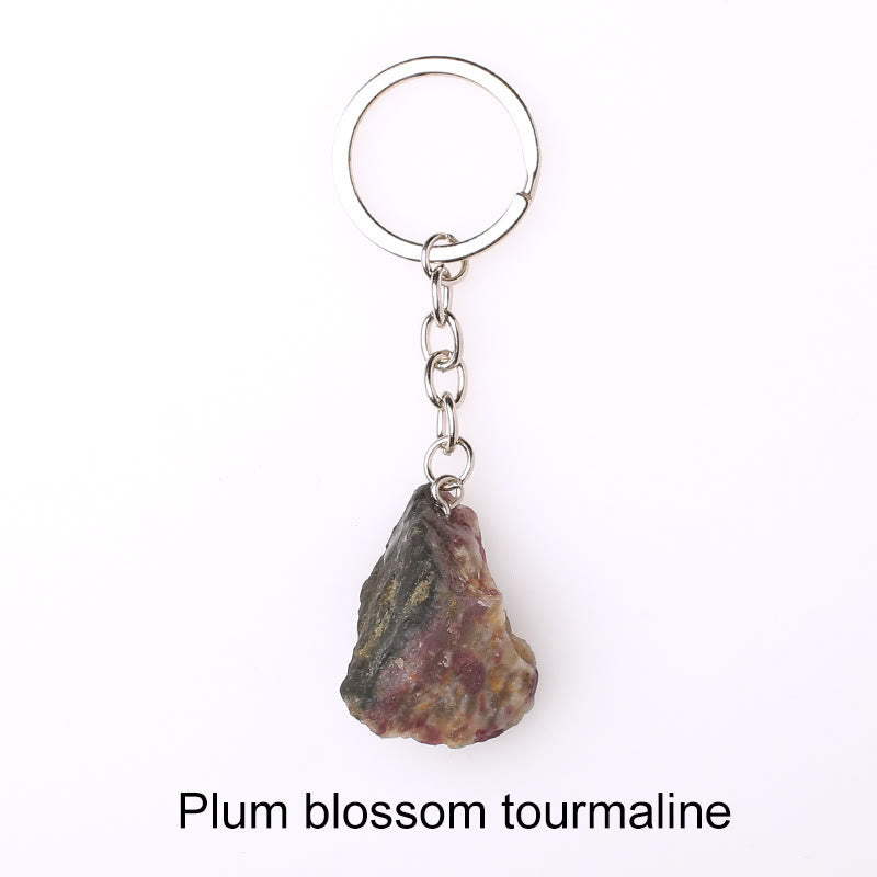 Porte-clés unique en cristal brut et pierre précieuse brute Olivenorma - Tourmaline de fleur de prunier - image 56