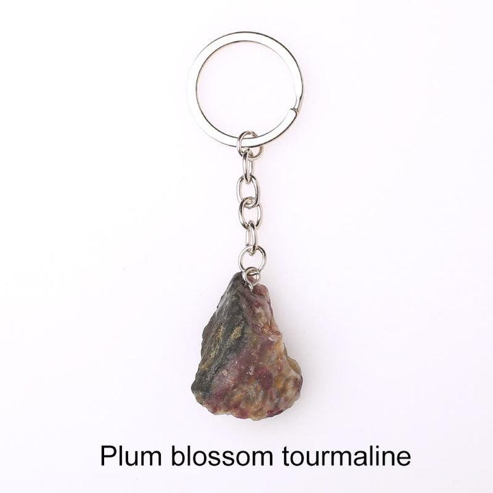 Porte-clés unique en cristal brut et pierre précieuse brute Olivenorma - Tourmaline de fleur de prunier - image 56