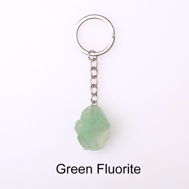 Porte-clés unique en cristal brut et pierre précieuse brute Olivenorma - Fluorite verte - image 61