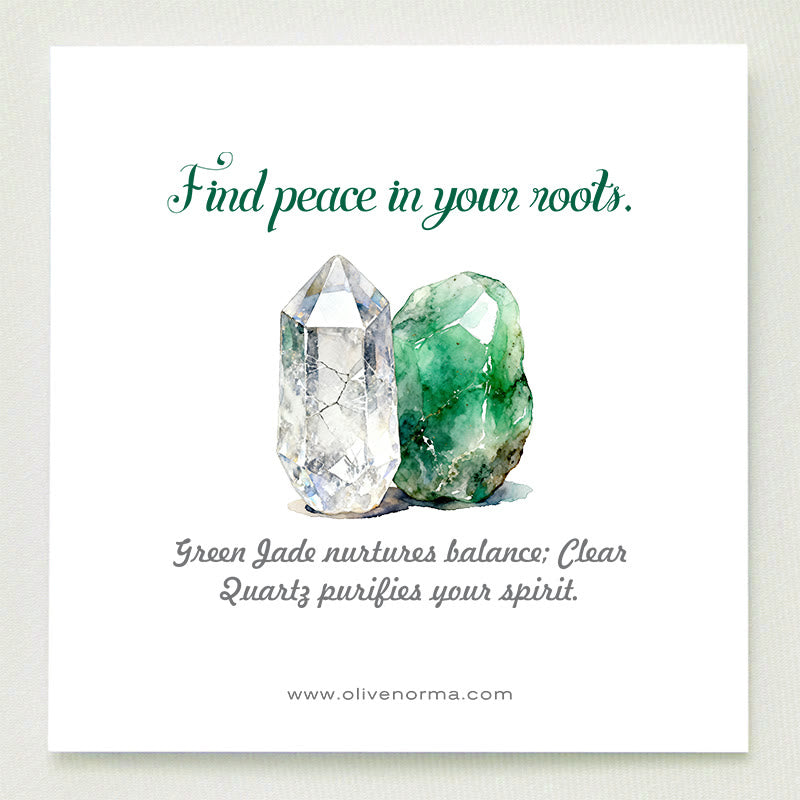Pyramide d'orgone Olivenorma Heart of Nature en jade vert et quartz clair - image 1
