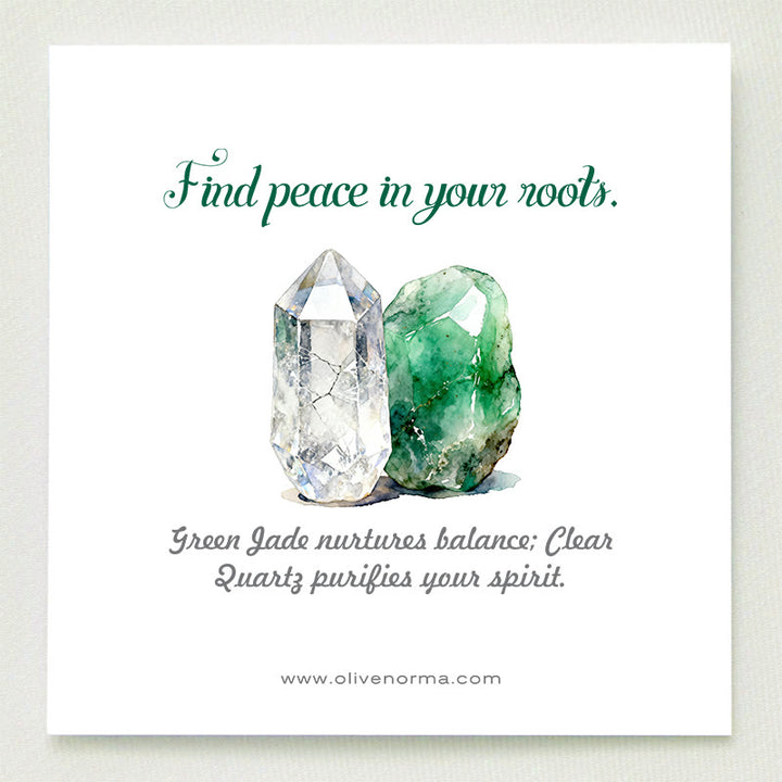 Pyramide d'orgone Olivenorma Heart of Nature en jade vert et quartz clair - image 1