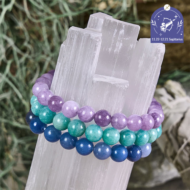 Olivenorma Sagittaire - 22 nov. - 21 déc. - Bracelet astrologique en cristal - Ensemble de bracelets Sagittaire - 10 mm - image 0