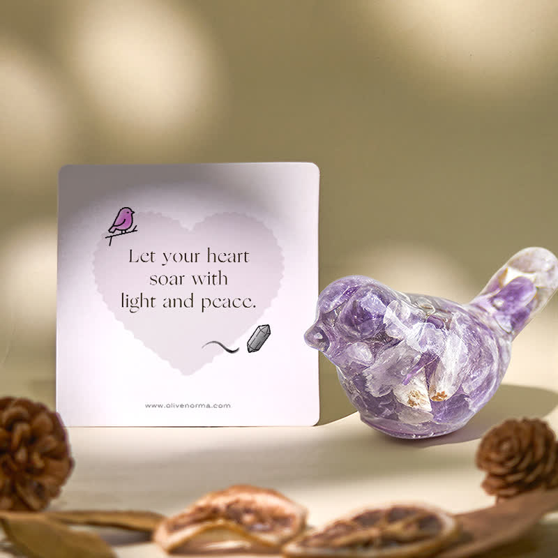 Décoration de sculpture d'oiseau en pierre précieuse naturelle Olivenorma - image 0