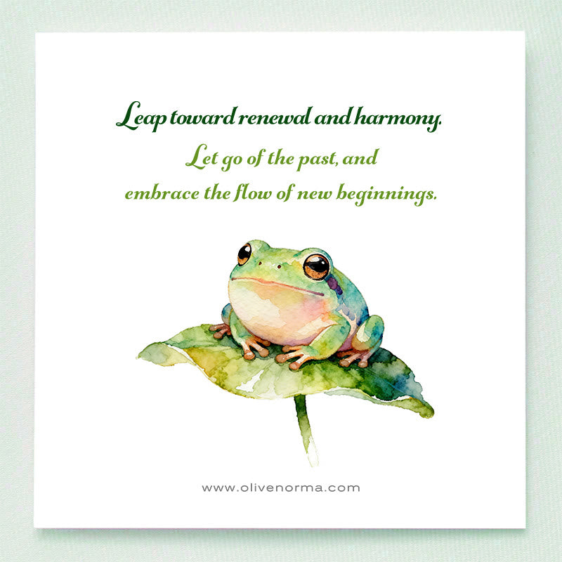 Olivenorma Serene Spirit Grenouille Pierre précieuse Décoration - image 1