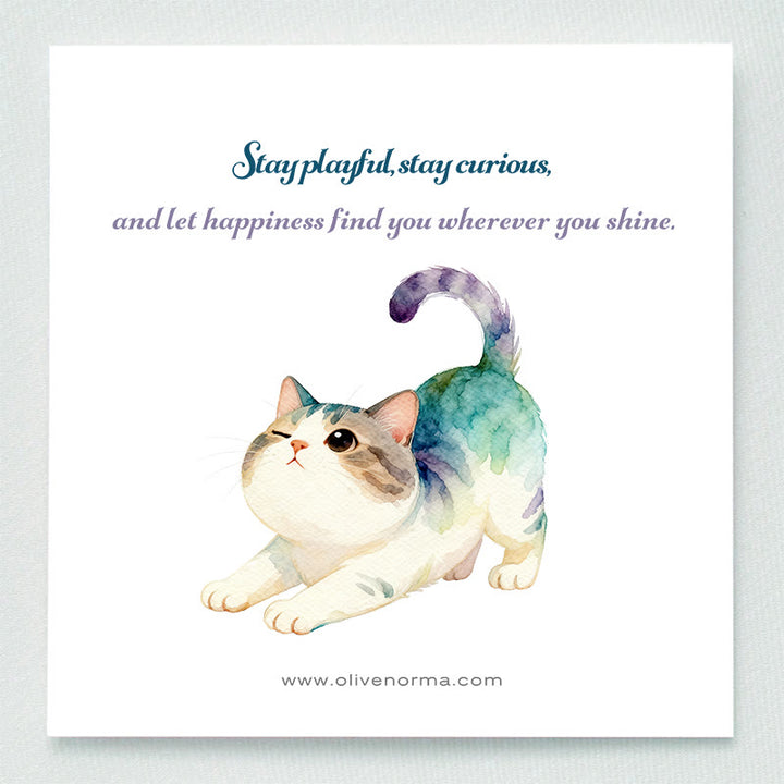 Figurine de chat en cristal Olivenorma Playful Blessing, décoration en pierre précieuse - image 1