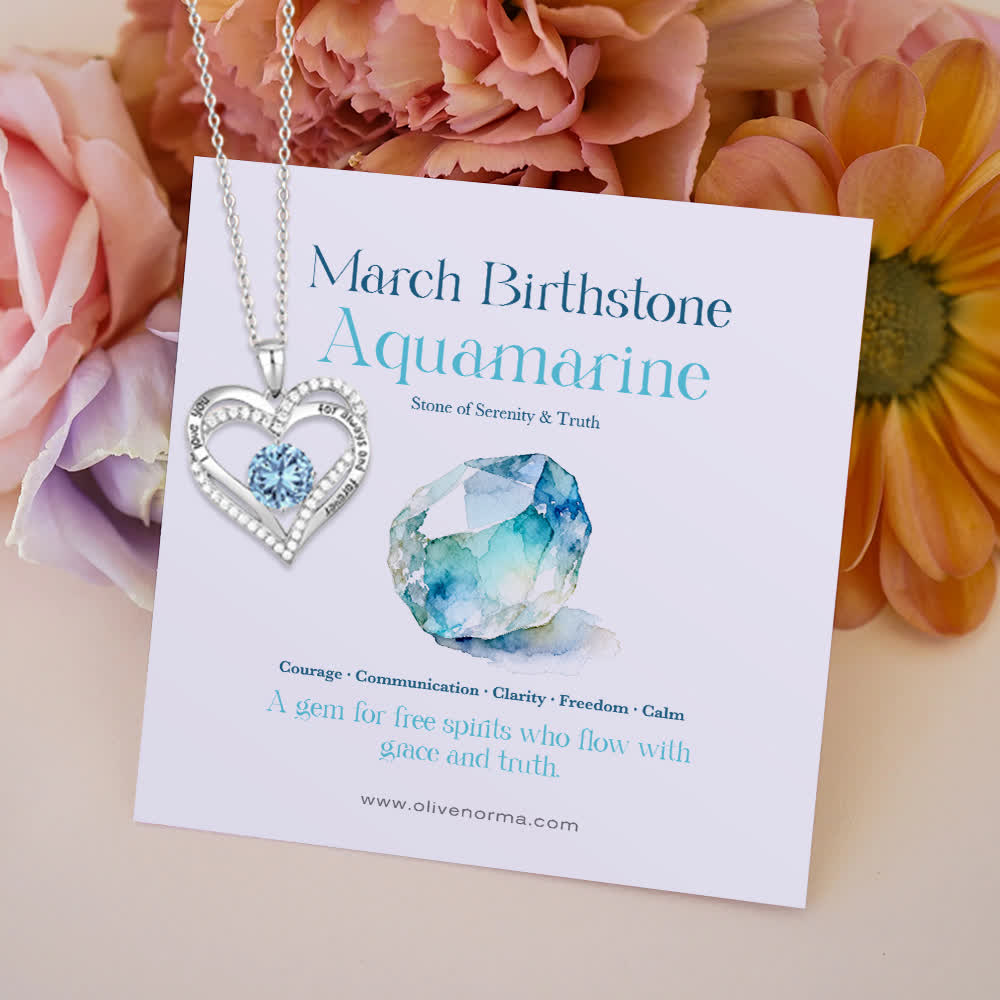Olivenorma « Je t'aimerai toujours » – Collier cœur pierre de naissance Amour éternel - image 9