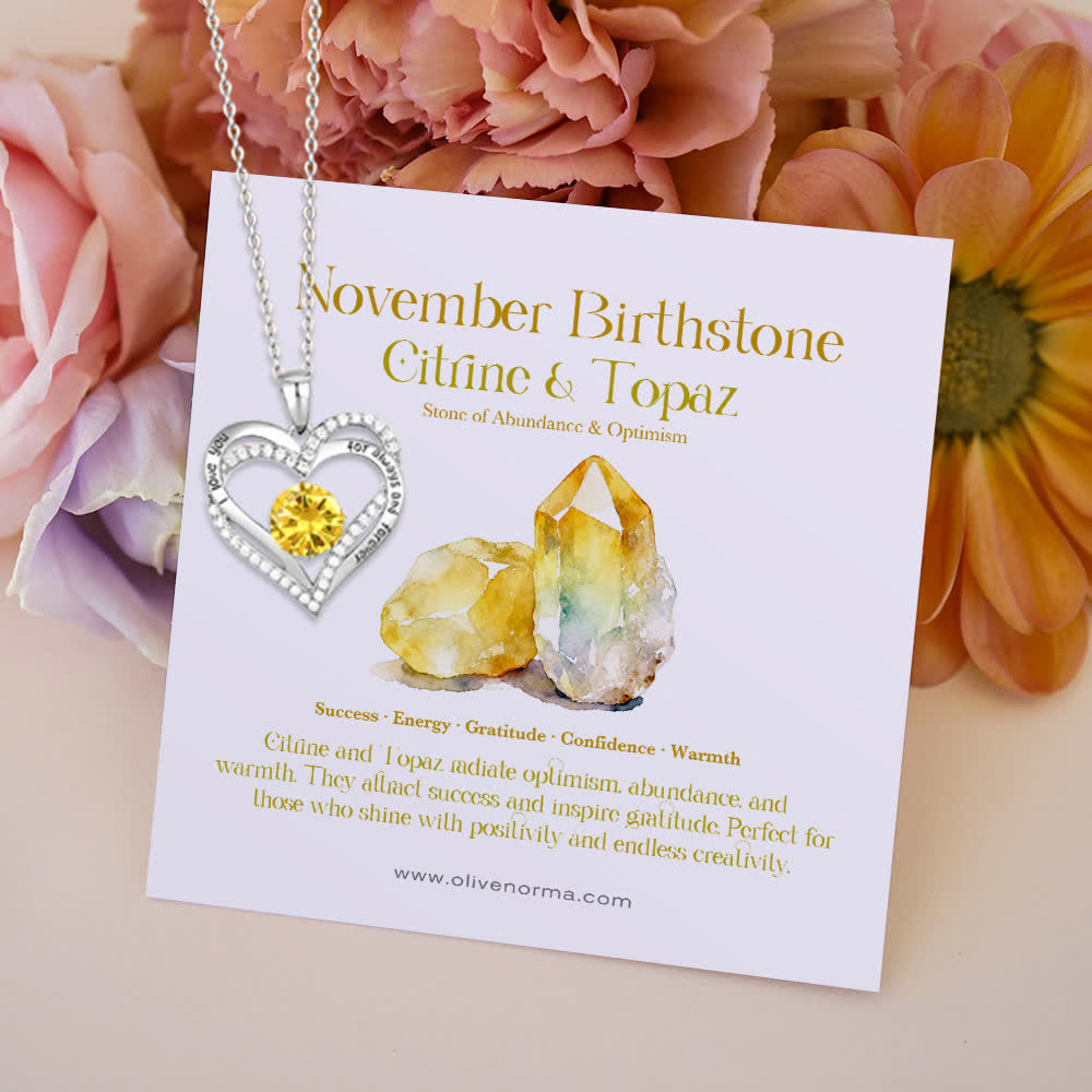 Olivenorma « Je t'aimerai toujours » – Collier cœur pierre de naissance Amour éternel - image 25