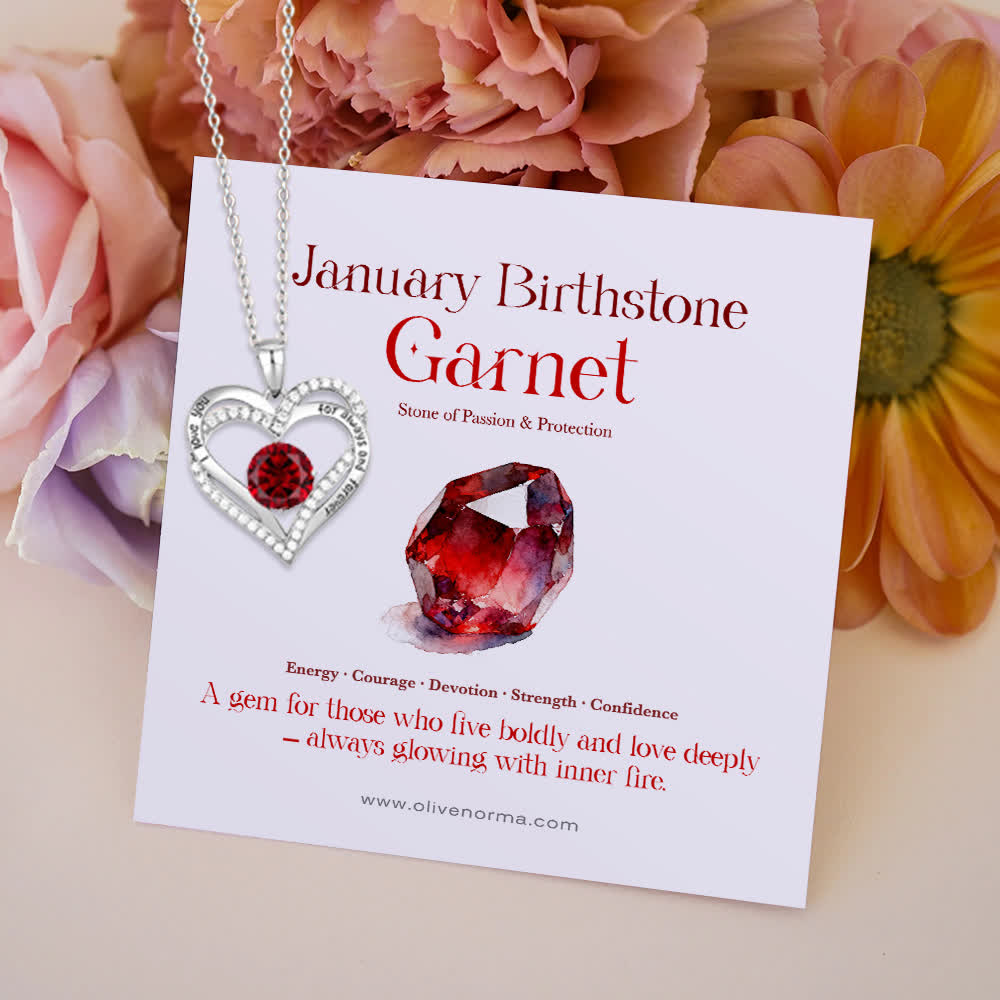 Olivenorma « Je t'aimerai toujours » – Collier cœur pierre de naissance Amour éternel - image 5