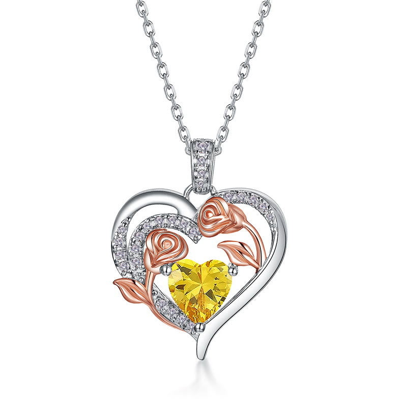 Olivenorma Double Roses Cœur Fleur Pierre de Naissance Carte Cadeau - image 24