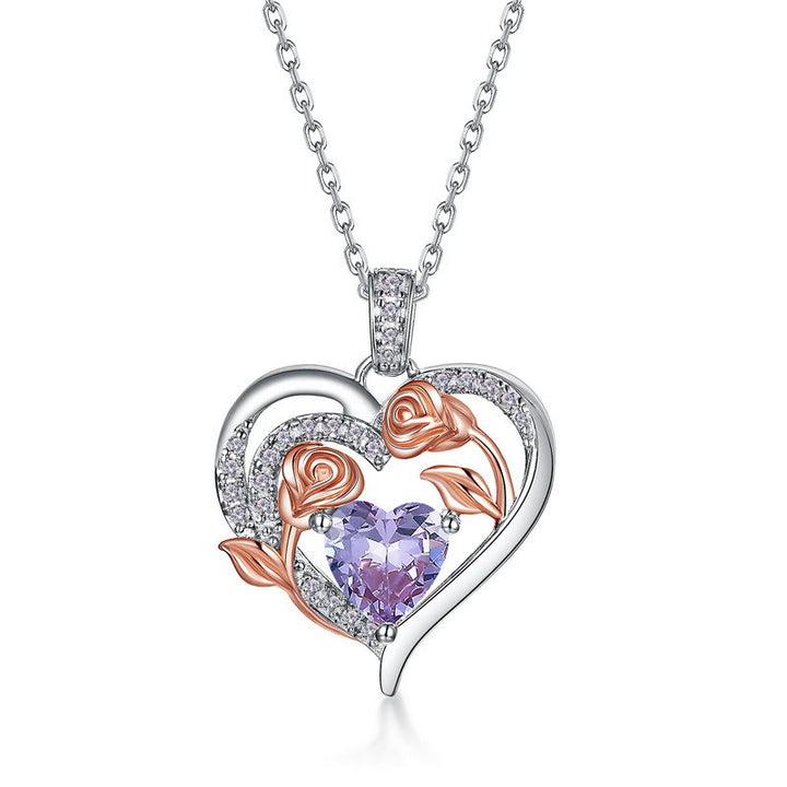 Olivenorma Double Roses Cœur Fleur Pierre de Naissance Carte Cadeau - image 14