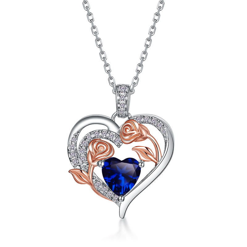 Olivenorma Double Roses Cœur Fleur Pierre de Naissance Carte Cadeau - image 20