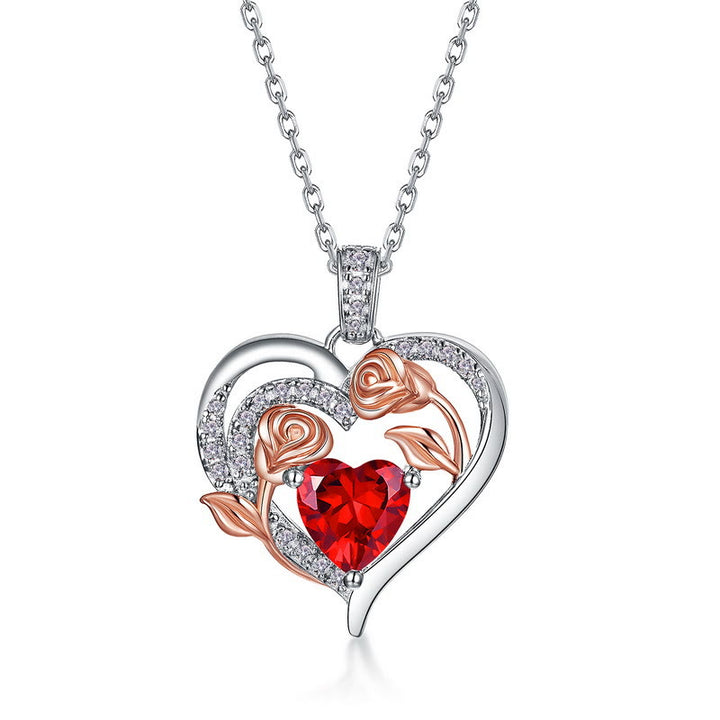 Olivenorma Double Roses Cœur Fleur Pierre de Naissance Carte Cadeau - image 16