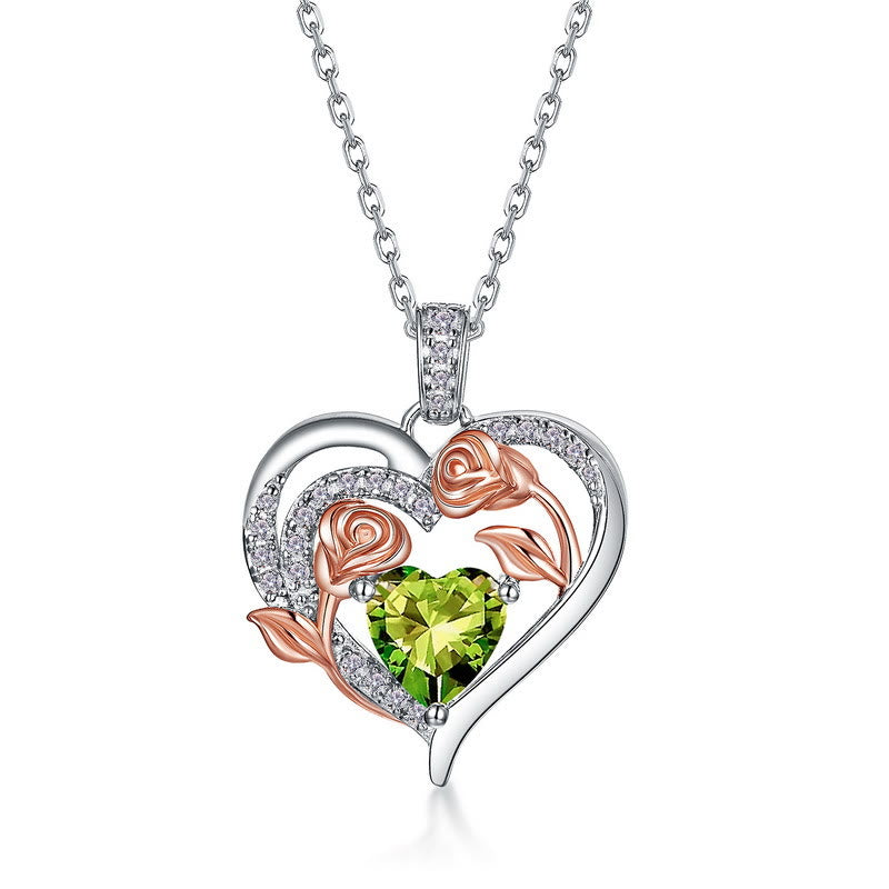 Olivenorma Double Roses Cœur Fleur Pierre de Naissance Carte Cadeau - image 18