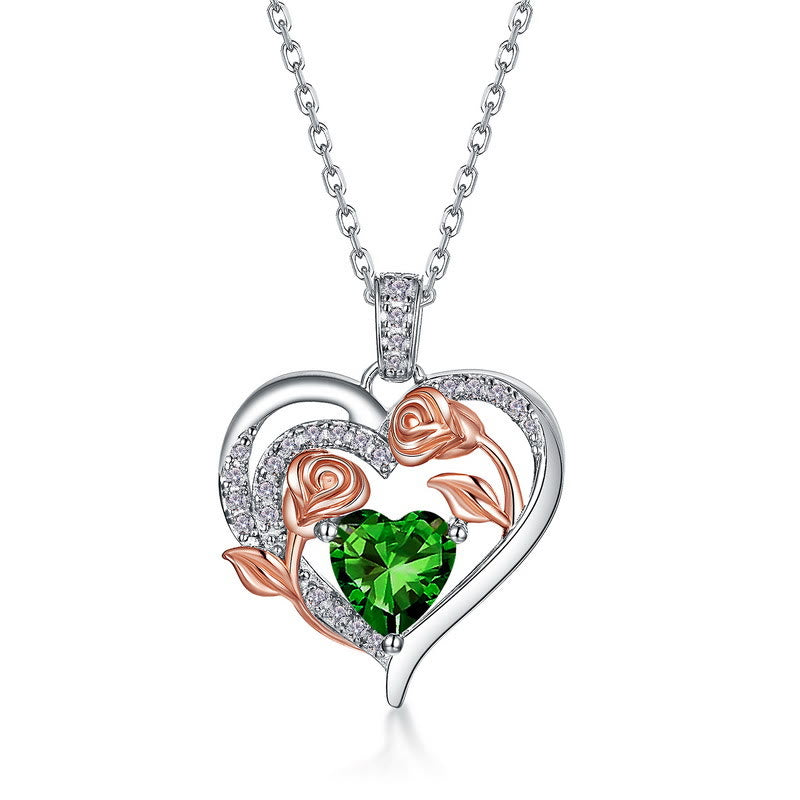 Olivenorma Double Roses Cœur Fleur Pierre de Naissance Carte Cadeau - image 12