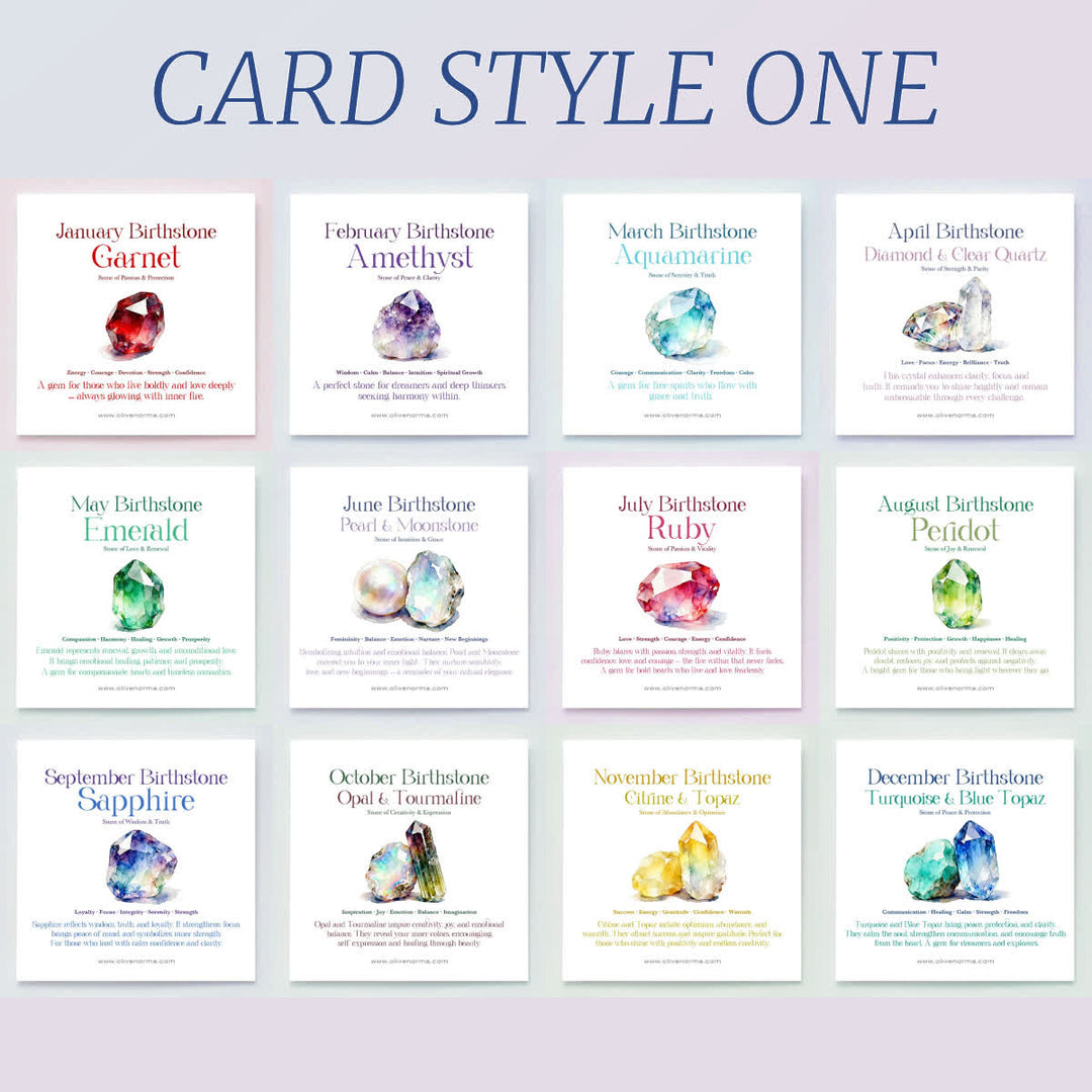 Collier Olivenorma en acier inoxydable avec carte cadeau et rune du zodiaque et pierre de naissance - Décembre/&Zircon bleu - Avec carte de pierre de naissance - image 12