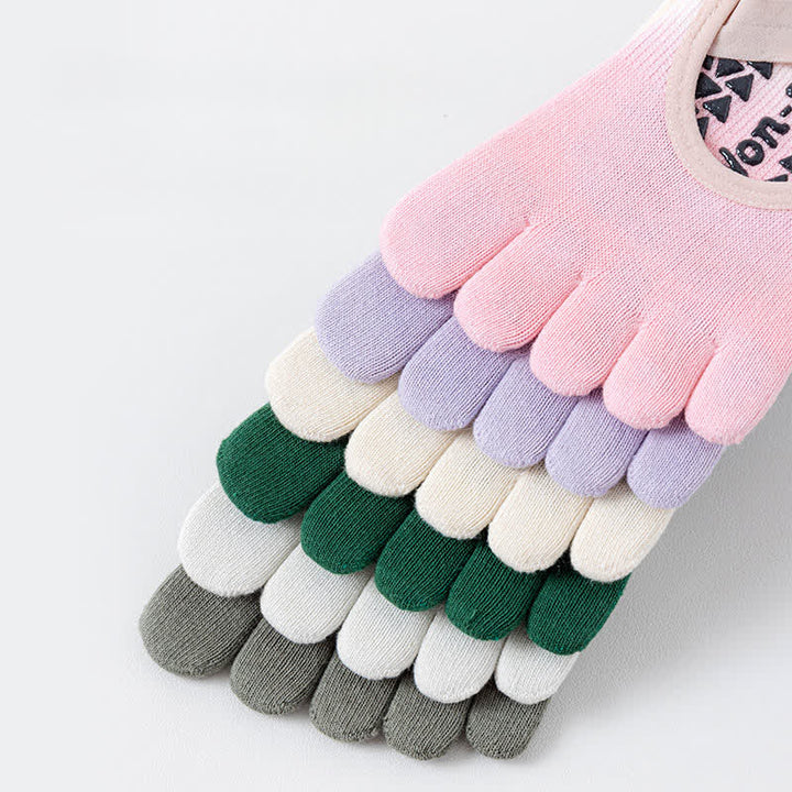 Chaussettes de yoga antidérapantes Olivenorma Gradient à cinq orteils pour femmes – Chaussettes respirantes avec séparation des orteils, semelle en silicone et adhérence optimale pour le Pilates et la barre, évacuant la transpiration. - image 22