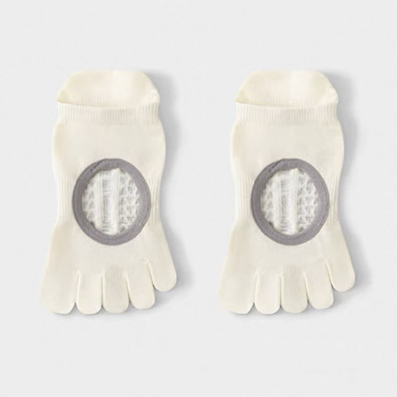 Chaussettes de yoga Olivenorma à cinq orteils antidérapantes et ouvertes sur le dessus - image 15