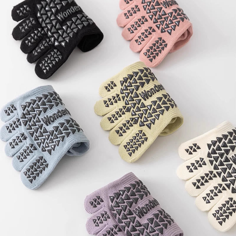 Chaussettes de yoga Olivenorma à cinq orteils antidérapantes et ouvertes sur le dessus - Chaque couleur - 6 paires (une paire de chaque couleur) - image 17