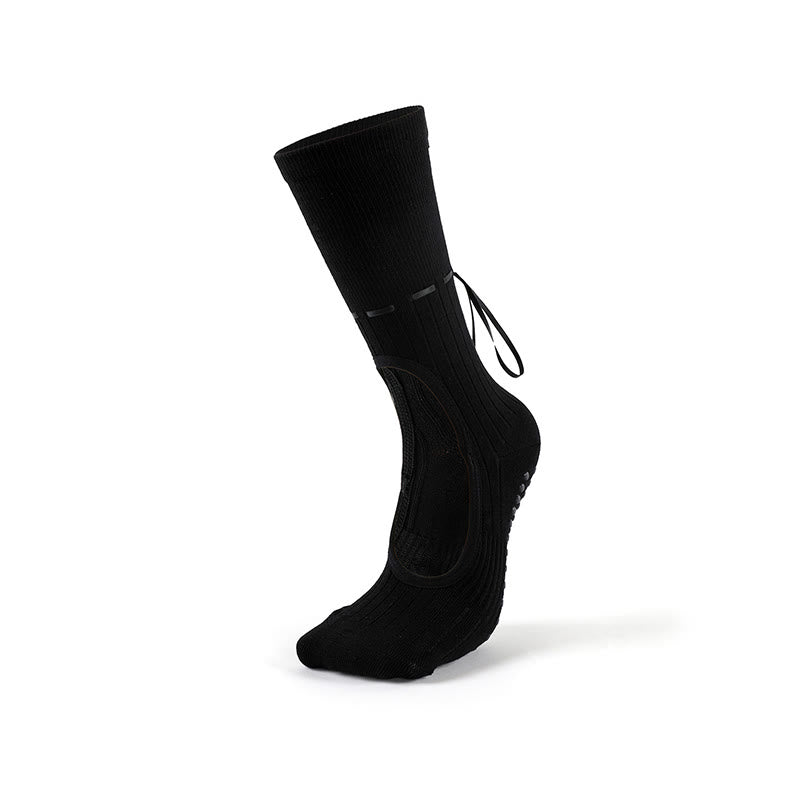Chaussettes de danse Pilates et barre au dos Olivenorma avec bride ruban antidérapante et sangle ajustable, respirantes et confortables pour le yoga - Noir - 10 paires - image 1