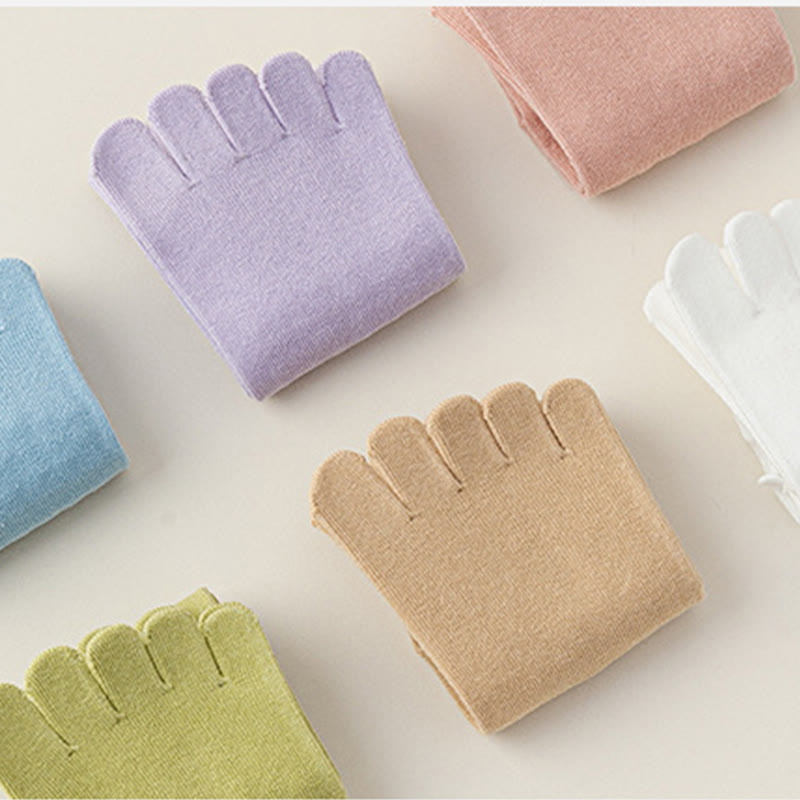 Chaussettes de yoga mi-mollet Olivenorma en dentelle antidérapantes à cinq orteils - image 21