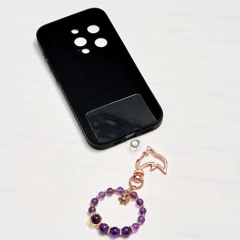 Porte-clés Olivenorma en améthyste, dragonne de téléphone en cristal - image 1