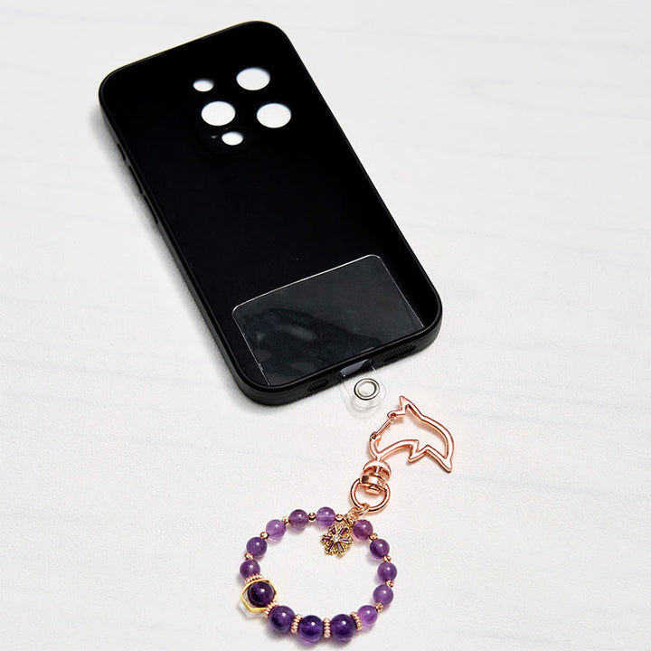 Porte-clés Olivenorma en améthyste, dragonne de téléphone en cristal - image 1