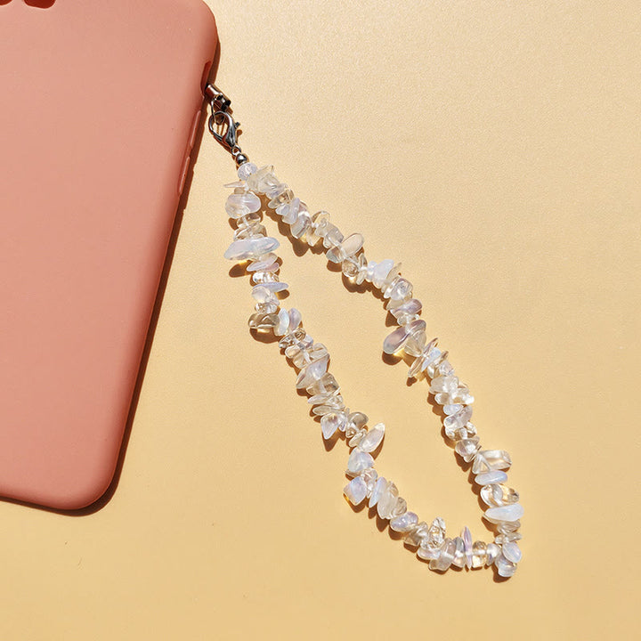 Porte-clés/dragonne pour téléphone Olivenorma en pierres précieuses et cristaux naturels mélangés - Opalite - image 1