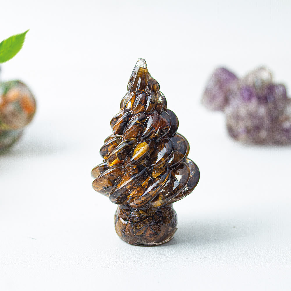 Décoration de sapin de Noël en cristal et pierres précieuses Olivenorma - Œil de tigre - image 13