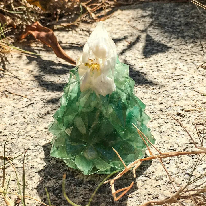 Décoration en pierre précieuse Olivenorma Crystal Mini Pin - Aventurine verte - Coquillage blanc - image 19