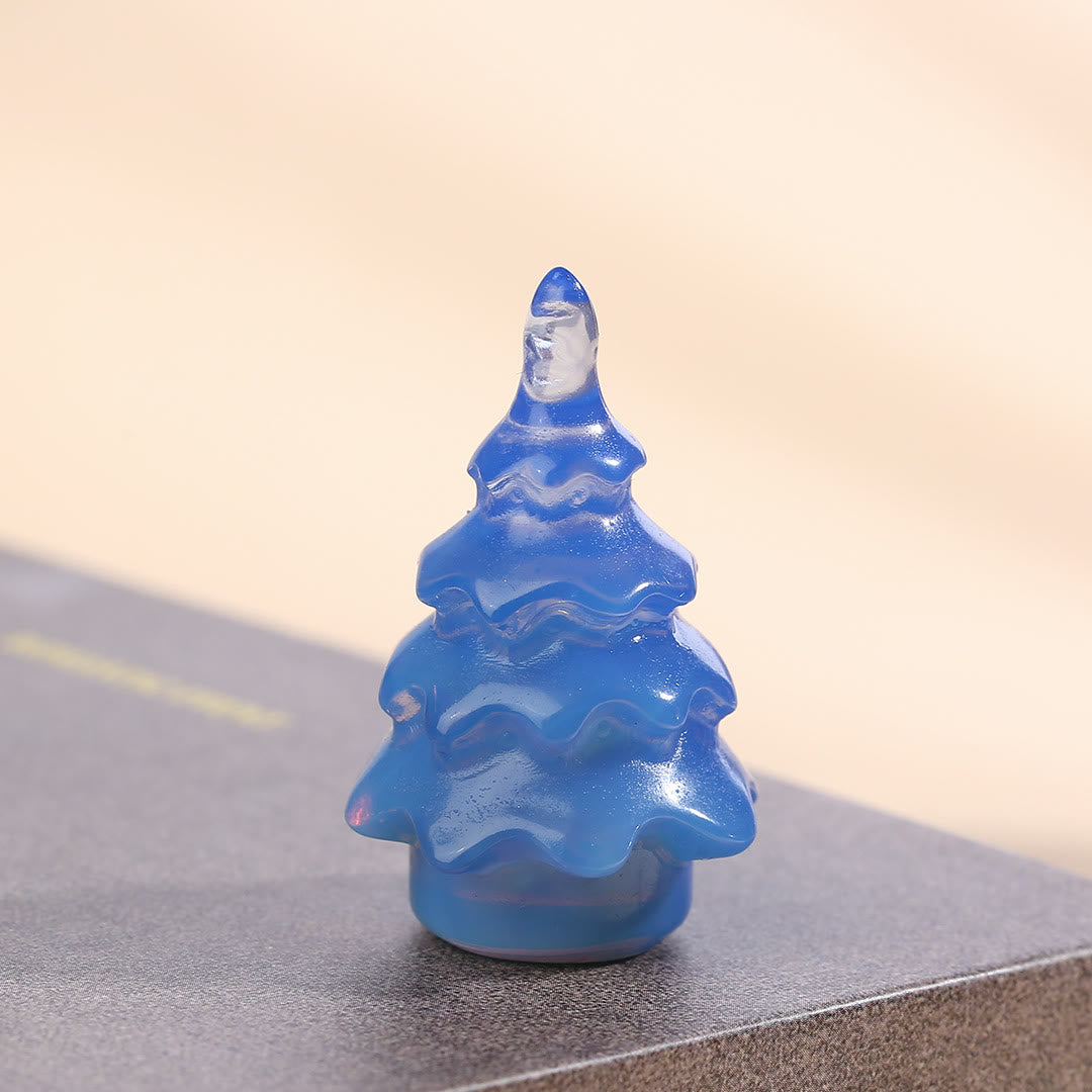Décoration de sapin de Noël miniature en cristal naturel Olivenorma - Opalite bleue - image 11