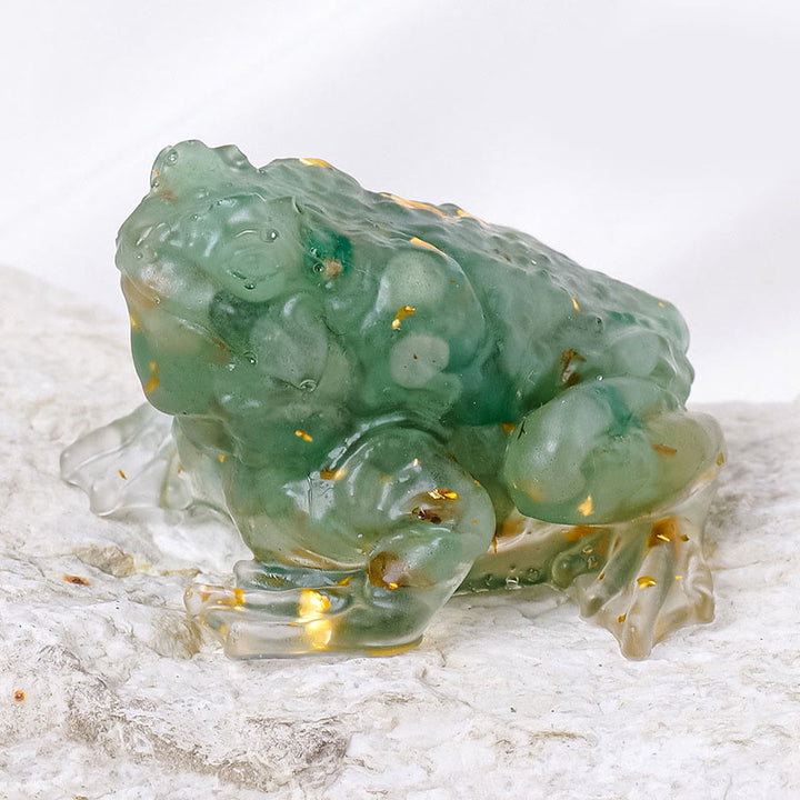 Décoration en pierre précieuse Olivenorma Crystal Golden Toad - Aventurine verte - image 5