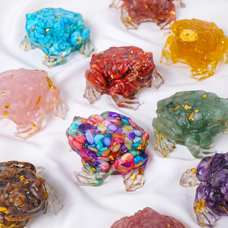 Décoration en pierre précieuse Olivenorma Crystal Golden Toad - image 0