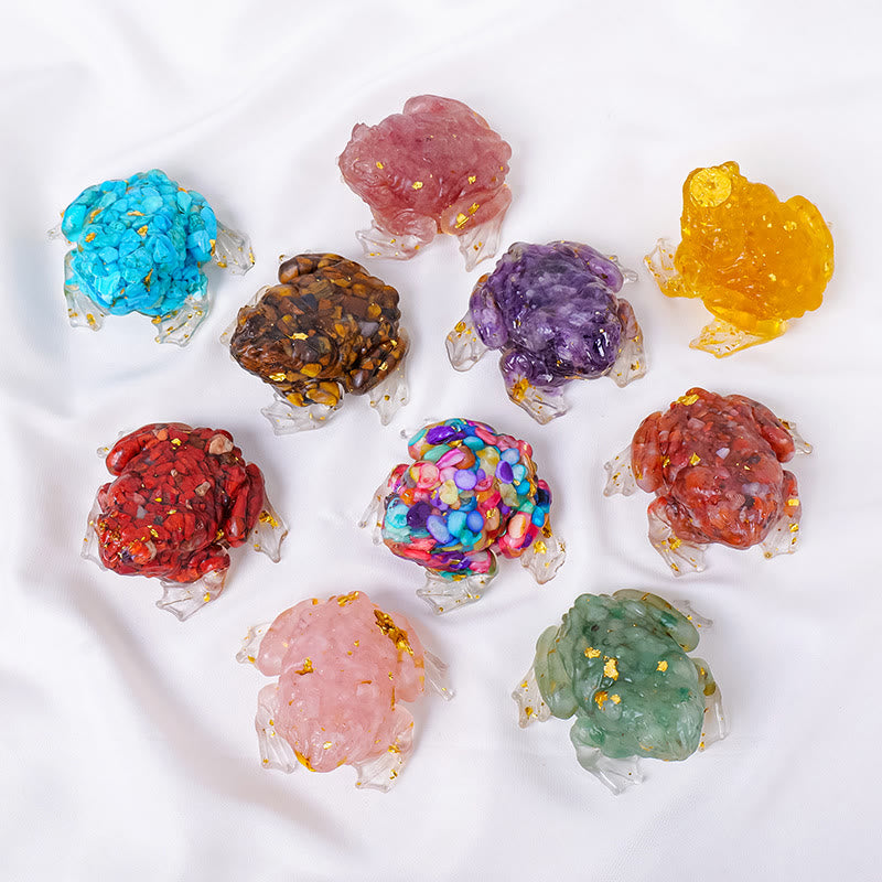 Décoration en pierre précieuse Olivenorma Crystal Golden Toad - image 23