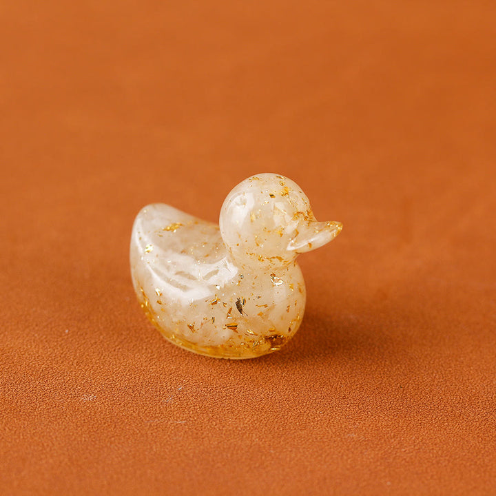 Décoration en pierre précieuse Mini Canard en cristal Olivenorma - Cristal clair - image 5