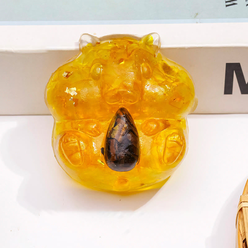 Figurine d'écureuil en cristal Olivenorma, décoration en pierre précieuse - Citrine - image 3