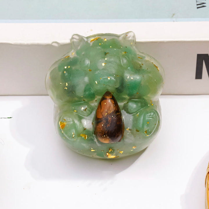 Figurine d'écureuil en cristal Olivenorma, décoration en pierre précieuse - Aventurine verte - image 5