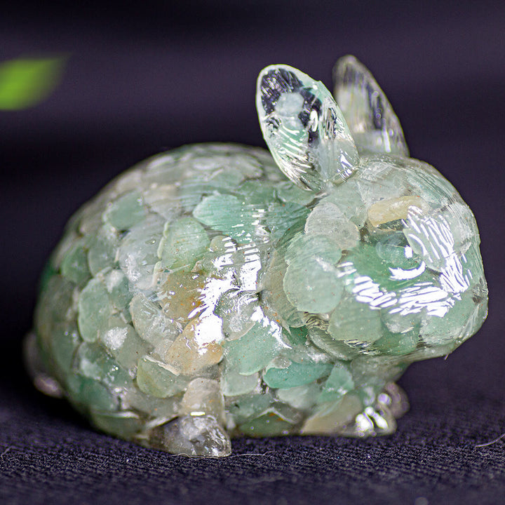 Figurine de lapin en cristal Olivenorma, décoration en pierre précieuse - Aventurine verte - image 22