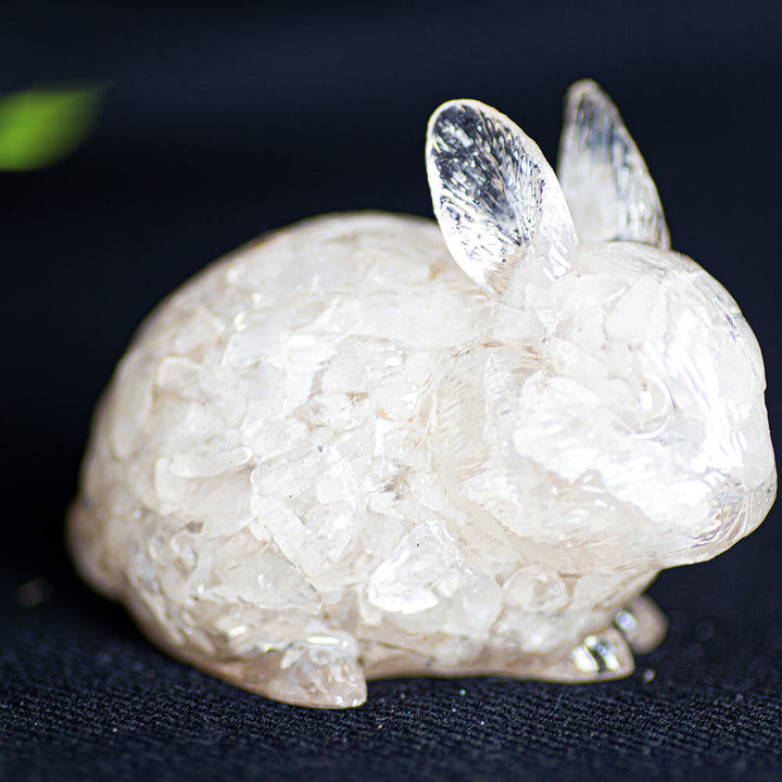 Figurine de lapin en cristal Olivenorma, décoration en pierre précieuse - Cristal clair - image 2