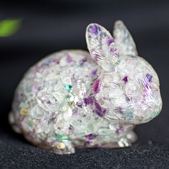 Figurine de lapin en cristal Olivenorma, décoration en pierre précieuse - Fluorine - image 26