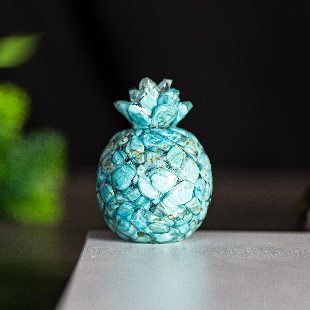 Décoration en cristal Olivenorma ananas doré et pierres précieuses - Turquoise - Style 1 - image 30