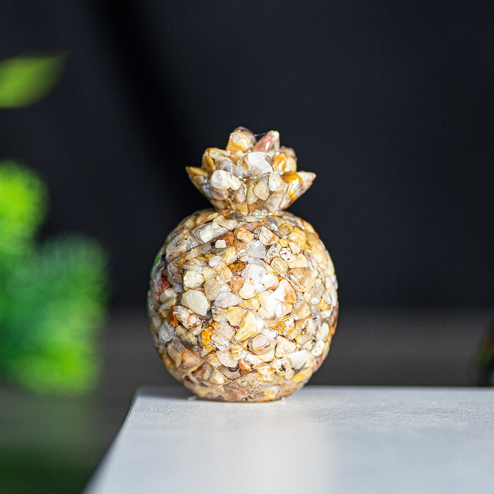 Décoration en cristal Olivenorma ananas doré et pierres précieuses - Agate folle - Style 1 - image 39