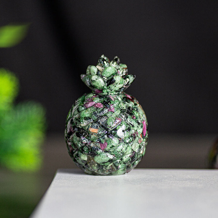 Décoration en cristal Olivenorma ananas doré et pierres précieuses - Zoïsite rubis - Style 1 - image 47