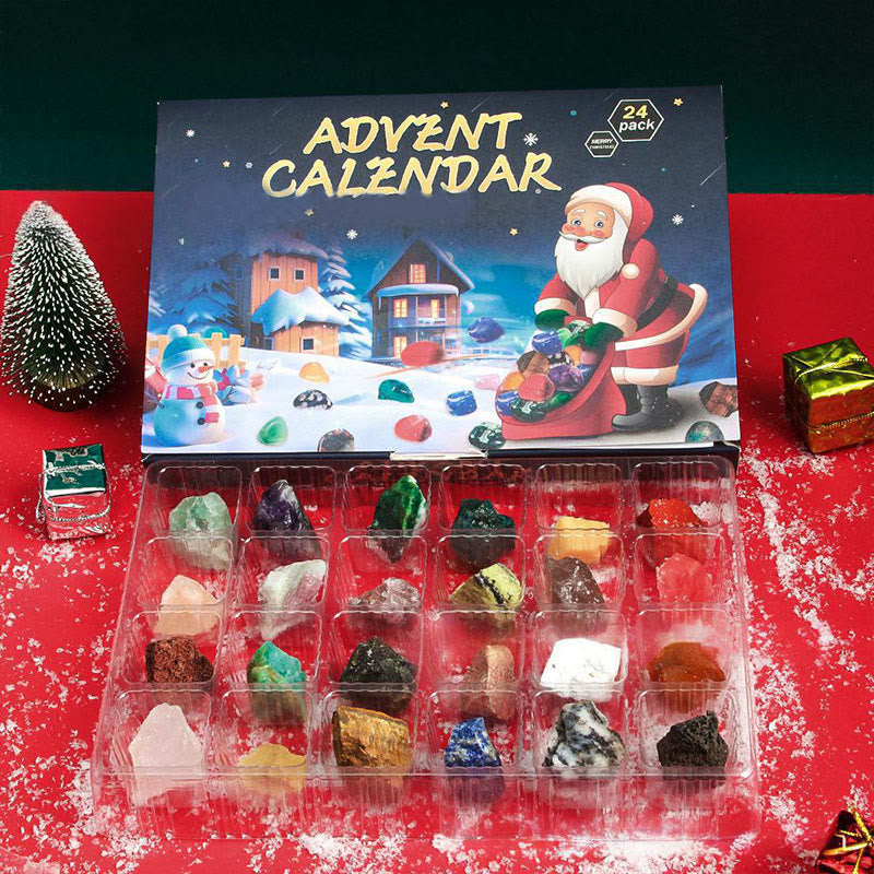 Calendrier de l'Avent Olivenorma pour enfants, en cristal et pierre naturelle, boîte mystère - image 7