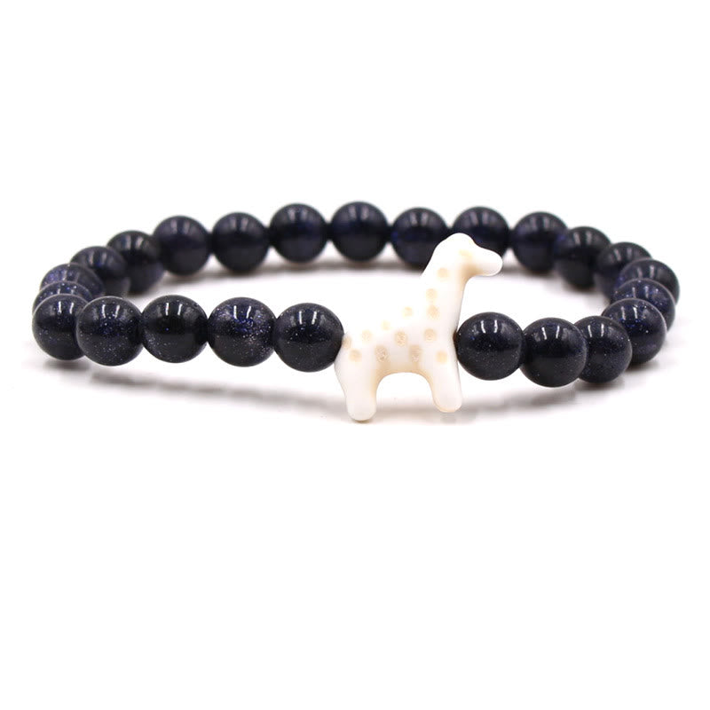 Bracelet Olivenorma pour la conservation des girafes avec carte - Pierre de soleil bleue - Avec carte - image 45