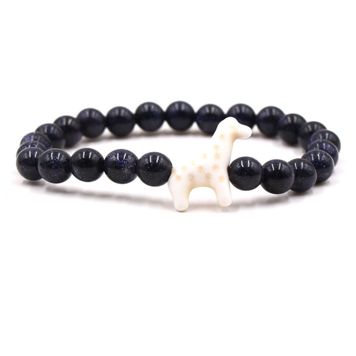 Bracelet Olivenorma pour la conservation des girafes avec carte - Pierre de soleil bleue - Avec carte - image 45