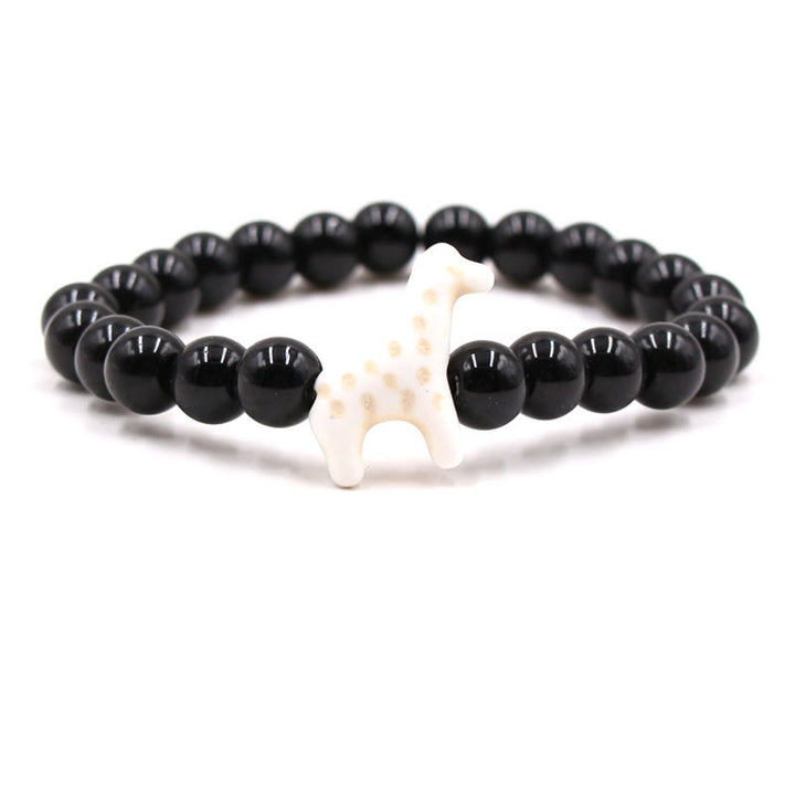 Bracelet Olivenorma pour la conservation des girafes avec carte - Obsidienne - Avec carte - image 16