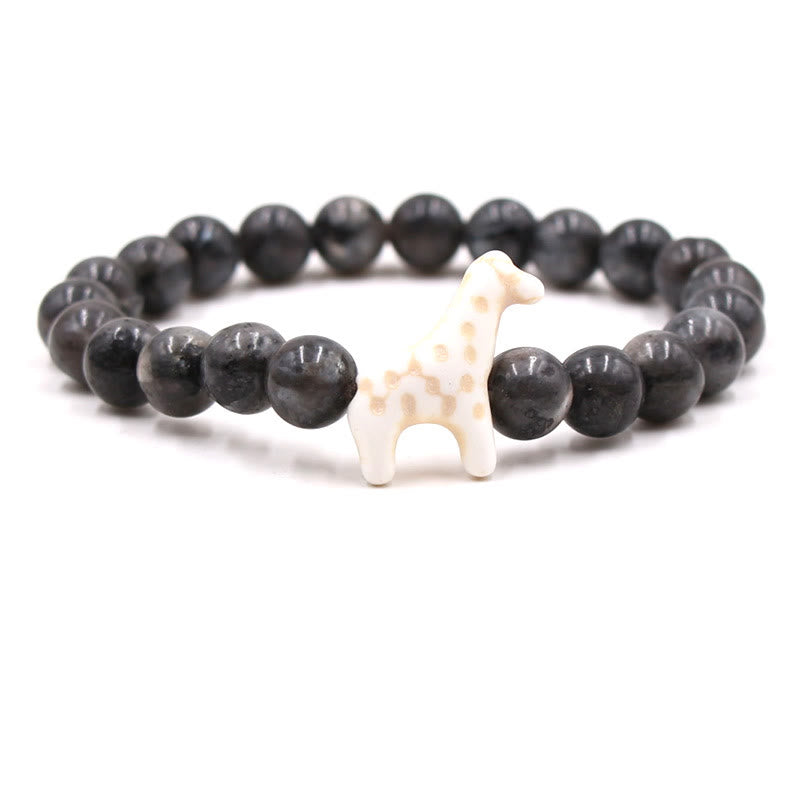 Bracelet Olivenorma pour la conservation des girafes avec carte - Labradorite - Avec carte - image 26