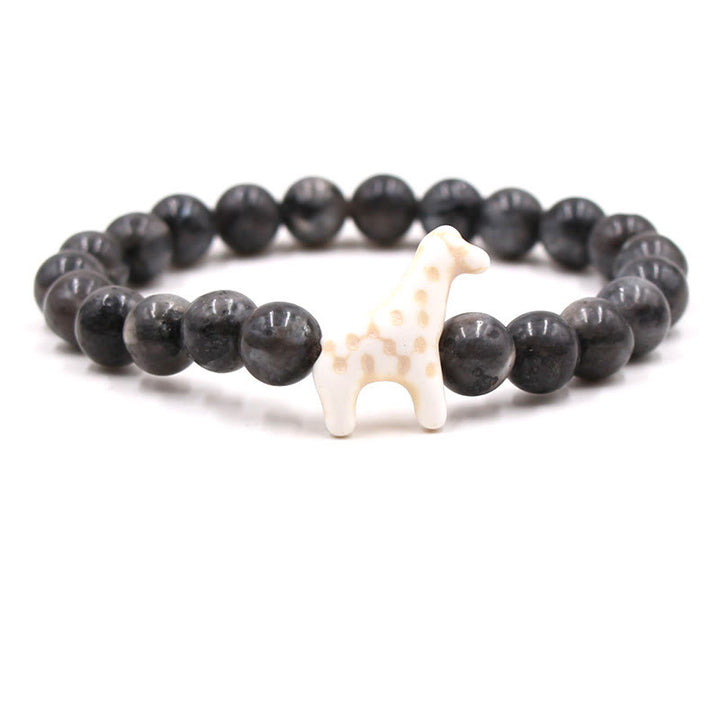 Bracelet Olivenorma pour la conservation des girafes avec carte - Labradorite - Avec carte - image 26