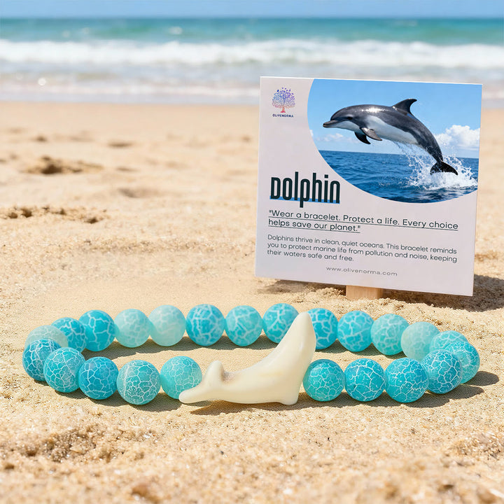 Bracelet Olivenorma pour la protection et la sensibilisation aux dauphins avec carte - image 0